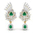 Green Stone Statement Dangler Earrings