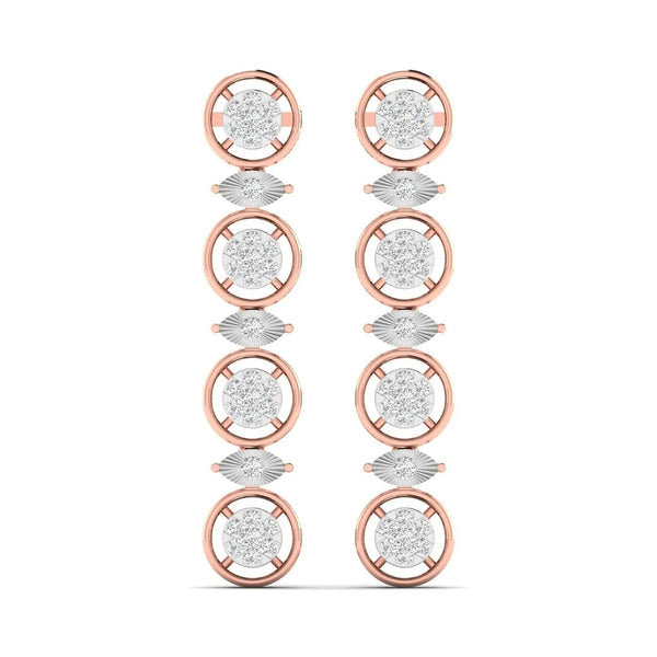 Halo Link Diamond Earrings