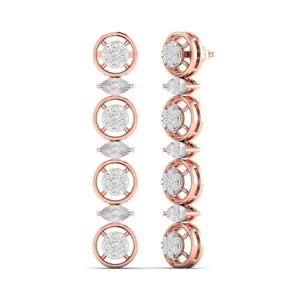 Halo Link Diamond Earrings