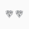 Heart Shape Diamonds Stud Earring