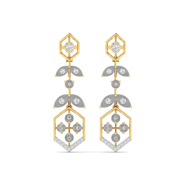 HexaGlow Dangler Diamond Earrings