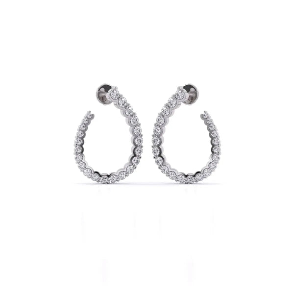 Huggie Hoop Diamond Earrings