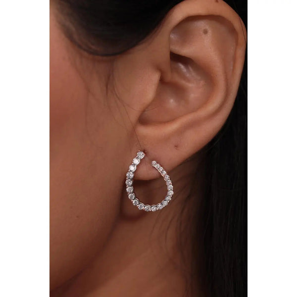 Huggie Hoop Diamond Earrings