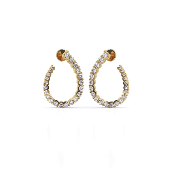 Huggie Hoop Diamond Earrings