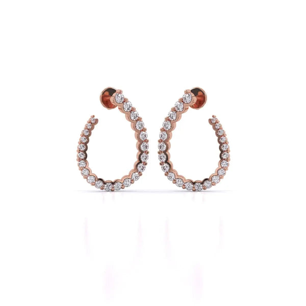 Huggie Hoop Diamond Earrings