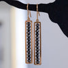 Leila Black Diamond Drop Earrings