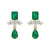 Jade Gemstone Diamond Earrings