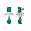 Jade Gemstone Diamond Earrings