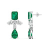 Jade Gemstone Diamond Earrings