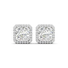 Large Diamond Halo Studs for Women