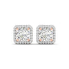 Large Diamond Halo Studs for Women