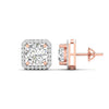 Large Diamond Halo Studs for Women