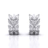 Laurel leaf Hoop Huggies Earrings