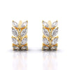 Laurel leaf Hoop Huggies Earrings