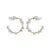 Leaf Design Hoop Earrings