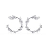 Leaf Design Hoop Earrings
