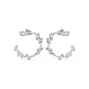 Leaf Design Hoop Earrings