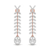 Leaf Drop Diamond Earrings