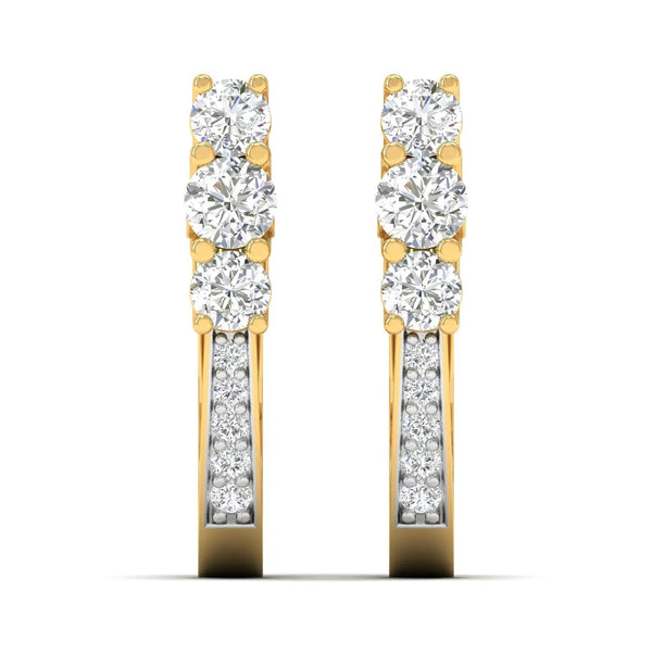 Linear Diamond Dangler Earrings