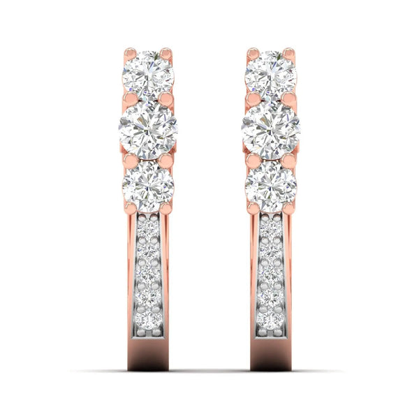 Linear Diamond Dangler Earrings