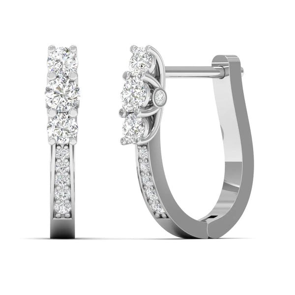 Linear Diamond Dangler Earrings