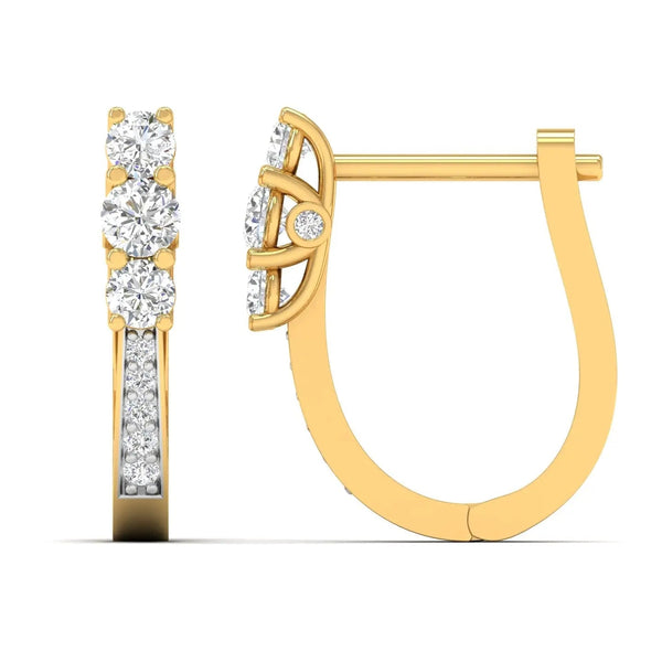 Linear Diamond Dangler Earrings