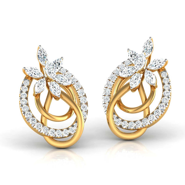 Marquise & Round Diamond Knot Earring