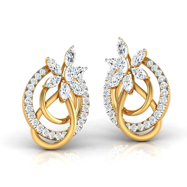 Marquise & Round Diamond Knot Earring