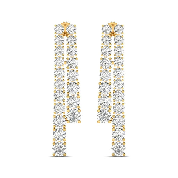 Minimalist Diamond Bar Earrings