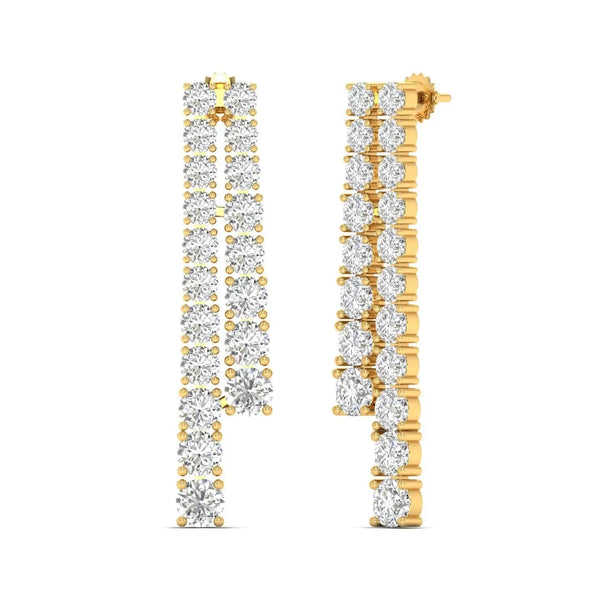 Minimalist Diamond Bar Earrings