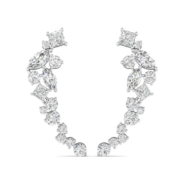 Multi-Shape Diamond Climber Earrings