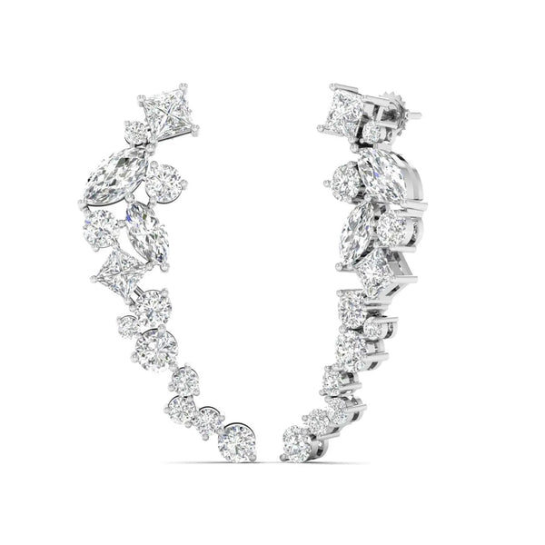 Multi-Shape Diamond Climber Earrings
