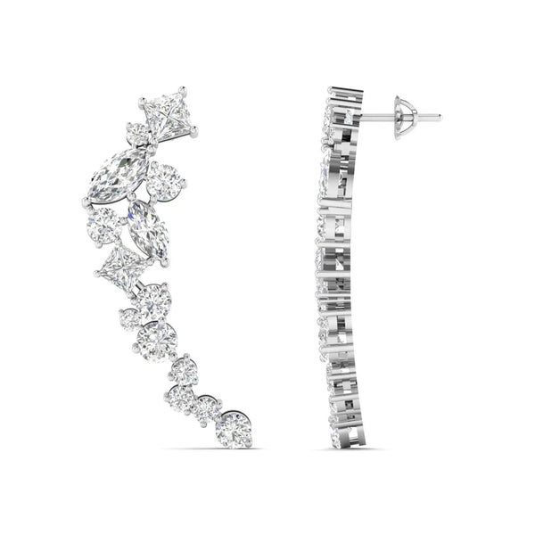 Multi-Shape Diamond Climber Earrings