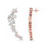 Multi-Shape Diamond Climber Earrings