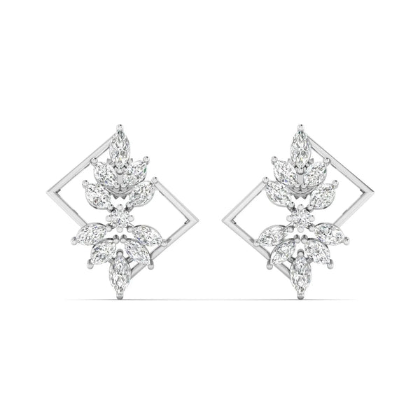 Multi-Shape Diamond Gold Earrings