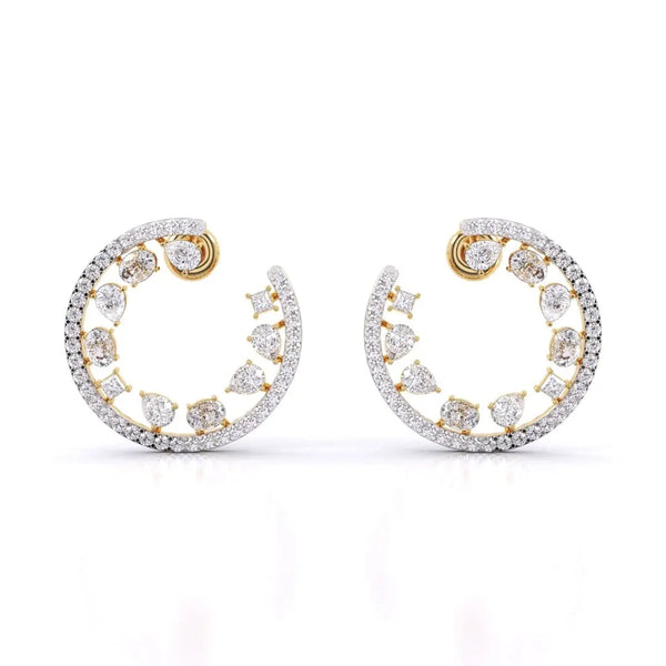 Multi Shape Open Hoop Earring