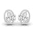 Pear & Round Diamond Leaf Stud Earrings