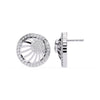 Radial Design Diamond Earrings