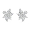 Pear & Marquise Diamond Cluster Floral Earrings