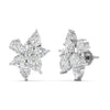 Pear & Marquise Diamond Cluster Floral Earrings
