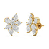 Pear & Marquise Diamond Cluster Floral Earrings