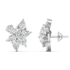 Pear & Marquise Diamond Cluster Floral Earrings