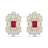 Rosé Crest Diamond Earrings