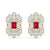 Rosé Crest Diamond Earrings