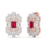 Rosé Crest Diamond Earrings