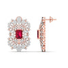 Rosé Crest Diamond Earrings