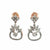 Rose Gold Diamond Leaf Drop Earrings