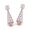 Round Cut Diamond Chandelier Earrings