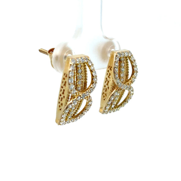 Round Cut Diamonds Ballerina Earrings