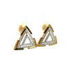 Round Cut Diamonds Elegant Triangle Shape Earrings